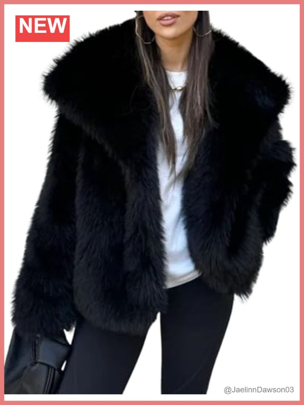 Womens Faux Fur Coat Winter Warm Fluffy Fur Jacket